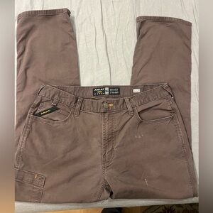 35x32 Ariat rebar M4 relaxed straight - some distressing- brown